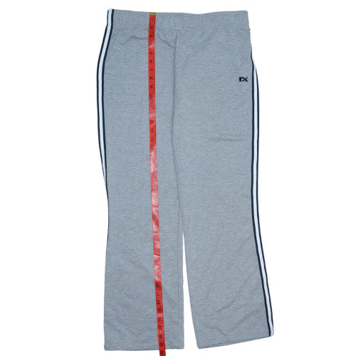 Nxt Active Women Grey Track Pants Size 16L Elastic Waist Side Stripe