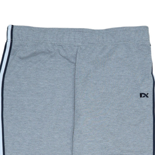 Nxt Active Women Grey Track Pants Size 16L Elastic Waist Side Stripe