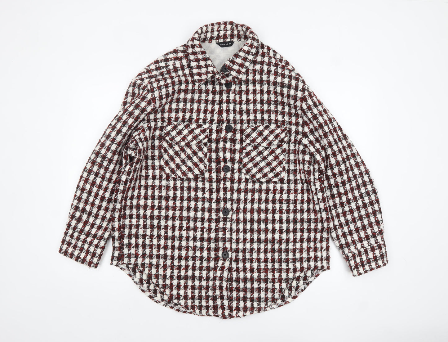 New Look Women’s Multicoloured Check Shacket Jacket Size 14