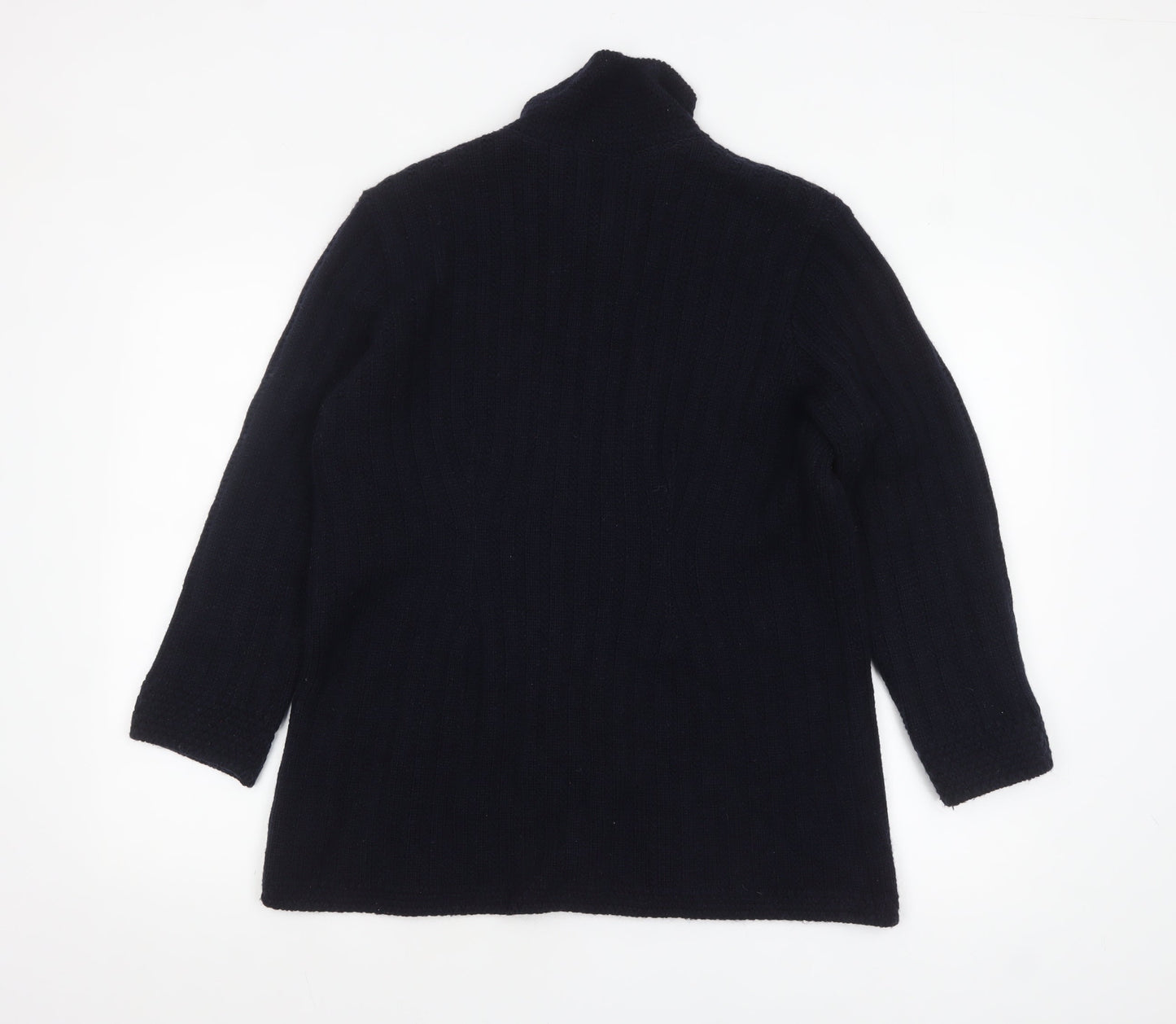 Marks and Spencer Women’s Black Wool Blend Collared Cardigan UK 16