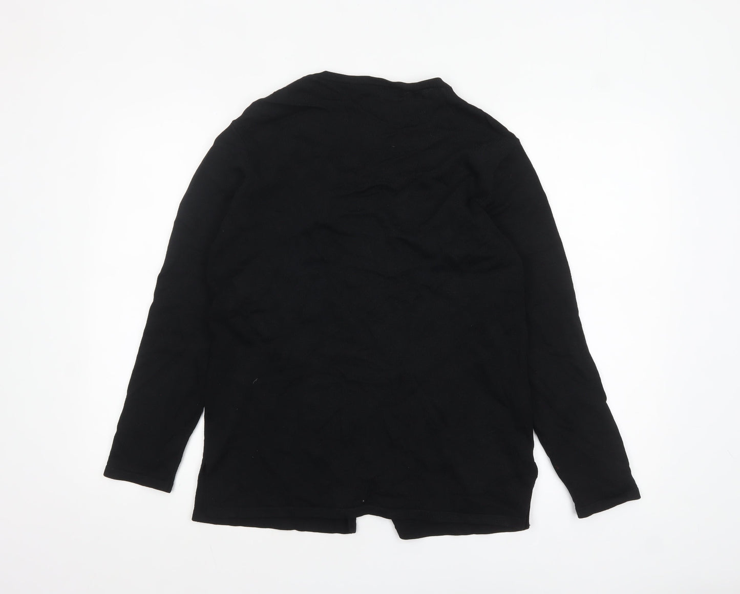 Michele Hope Women's Black Viscose Knit Cardigan Size 10/12