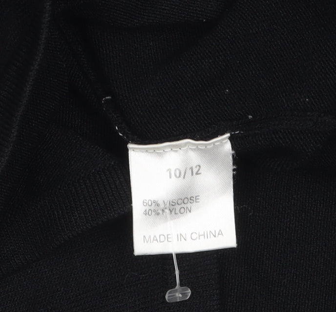 Michele Hope Women's Black Viscose Knit Cardigan Size 10/12