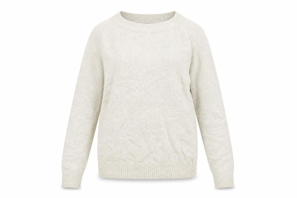 FatFace Women's Beige Cotton Blend Crew Neck Jumper Size 10