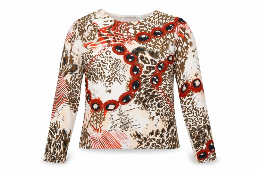 Just Elegance Women’s Multicoloured Animal Print Pullover Jumper S