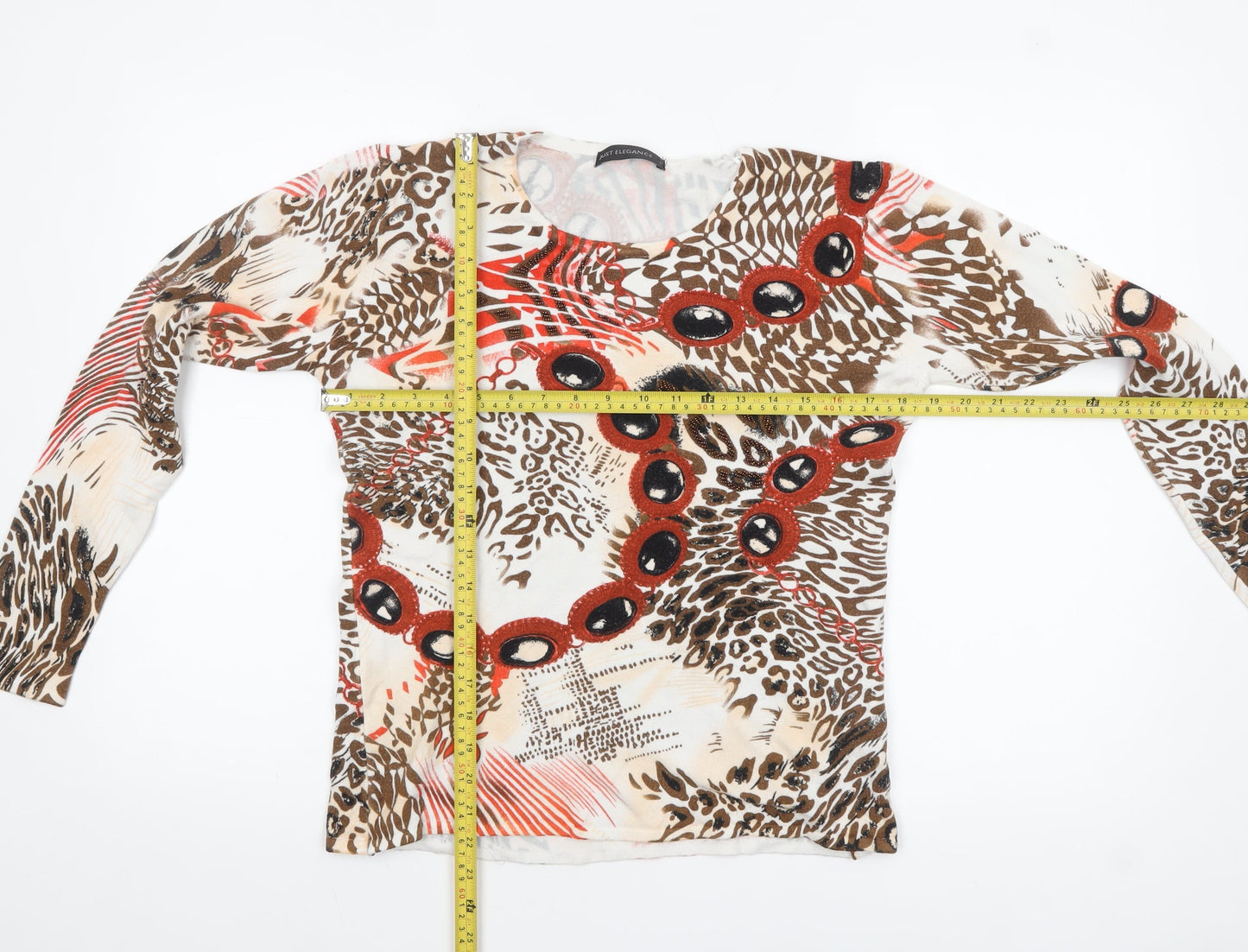 Just Elegance Women’s Multicoloured Animal Print Pullover Jumper S