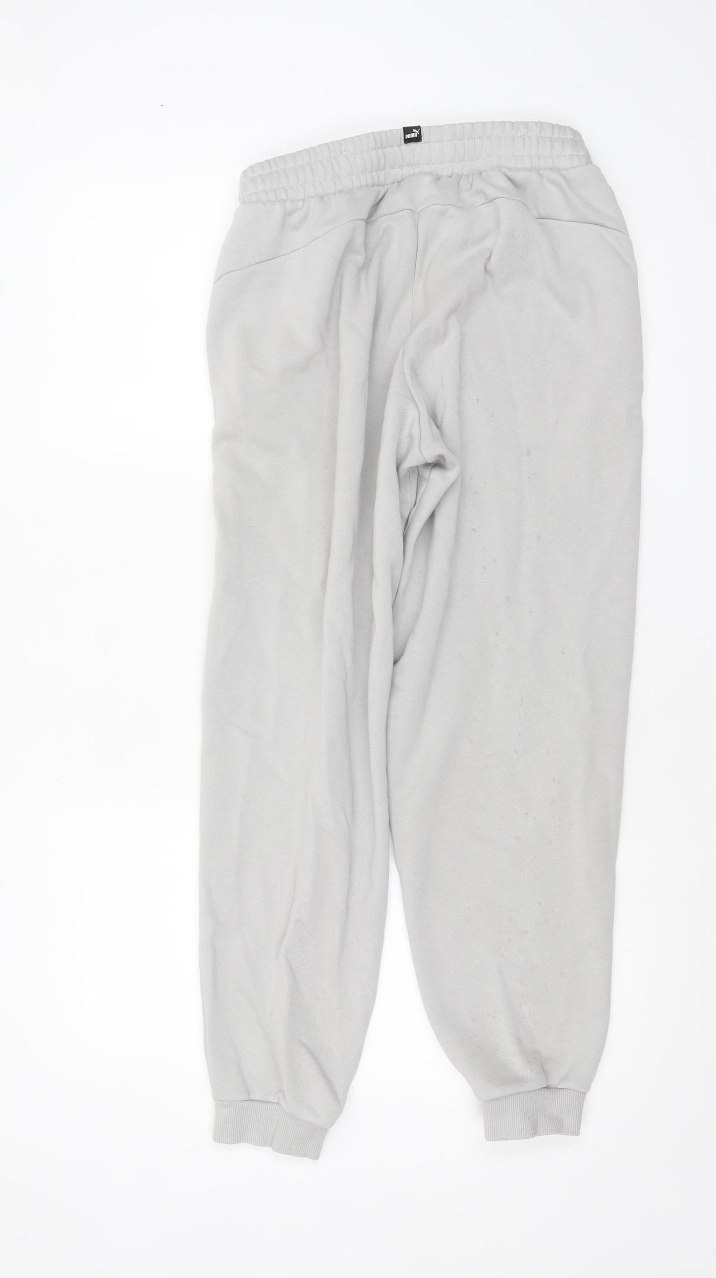 Puma Teens Grey XL Jogger Sweatpants Fleece Elastic Waist