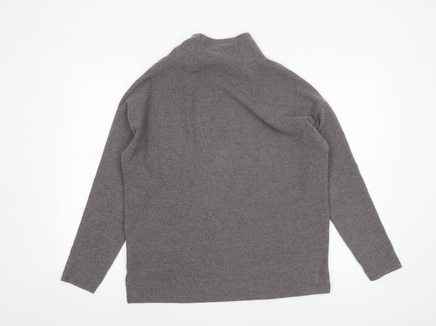 United Colors of Benetton Women's Grey XS Mock Neck Pullover Jumper