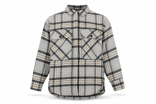 Zara Women’s Grey Checked Flannel Shacket Jacket XS