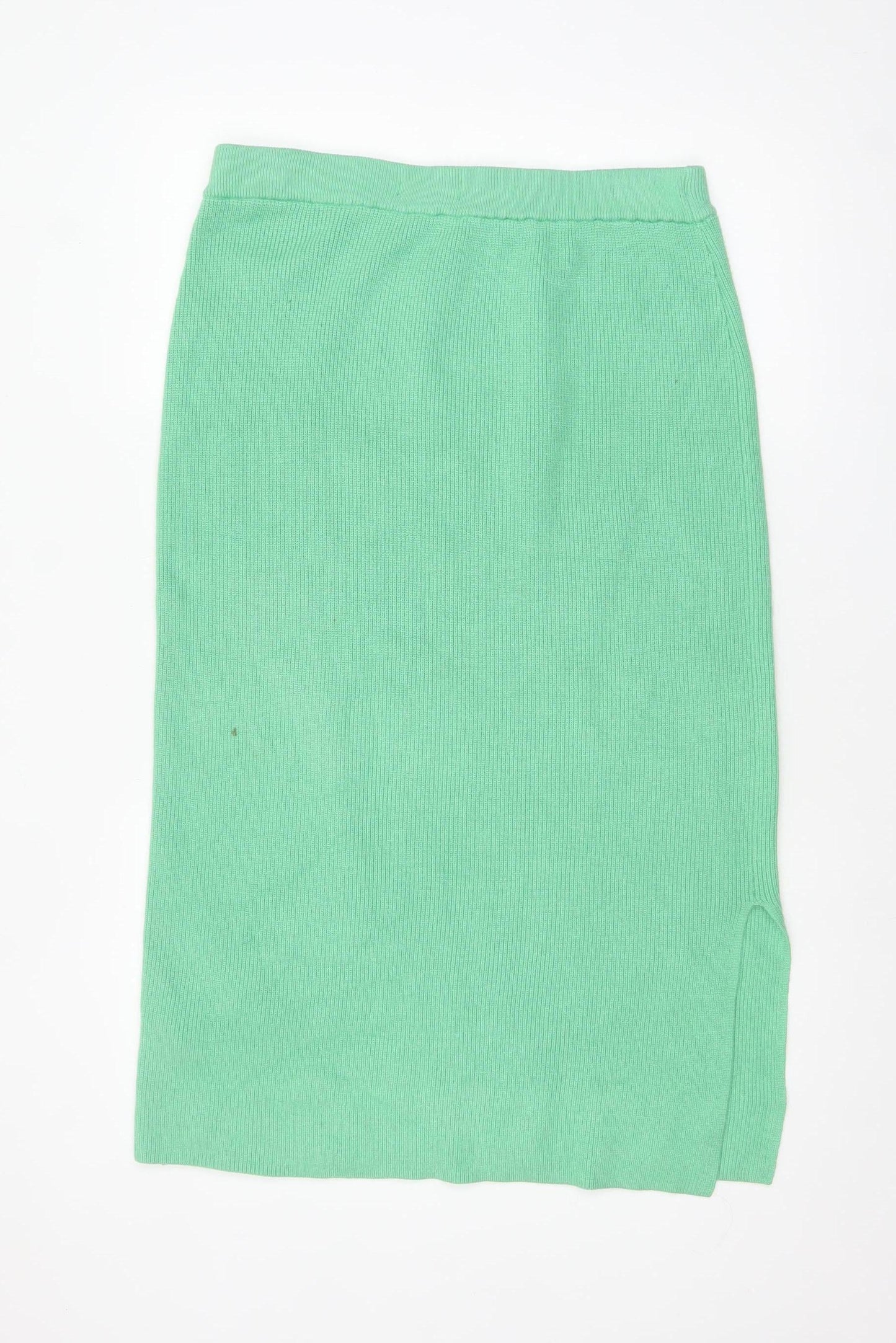 Marks and Spencer Women's Green Knit Midi Pencil Skirt L