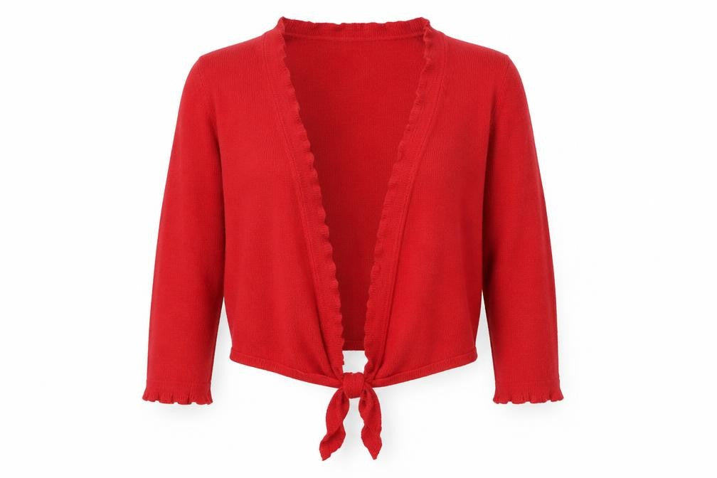 Laura Ashley Women's Red Angora Blend Cardigan UK 14