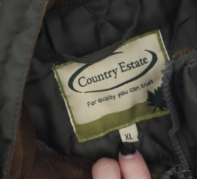 Country Estate Men's Green Quilted Waistcoat XL Padded Outdoor Vest