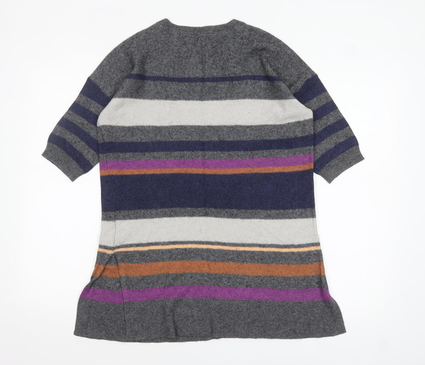 White Stuff Women's Multicoloured Stripe Tunic Jumper UK 12