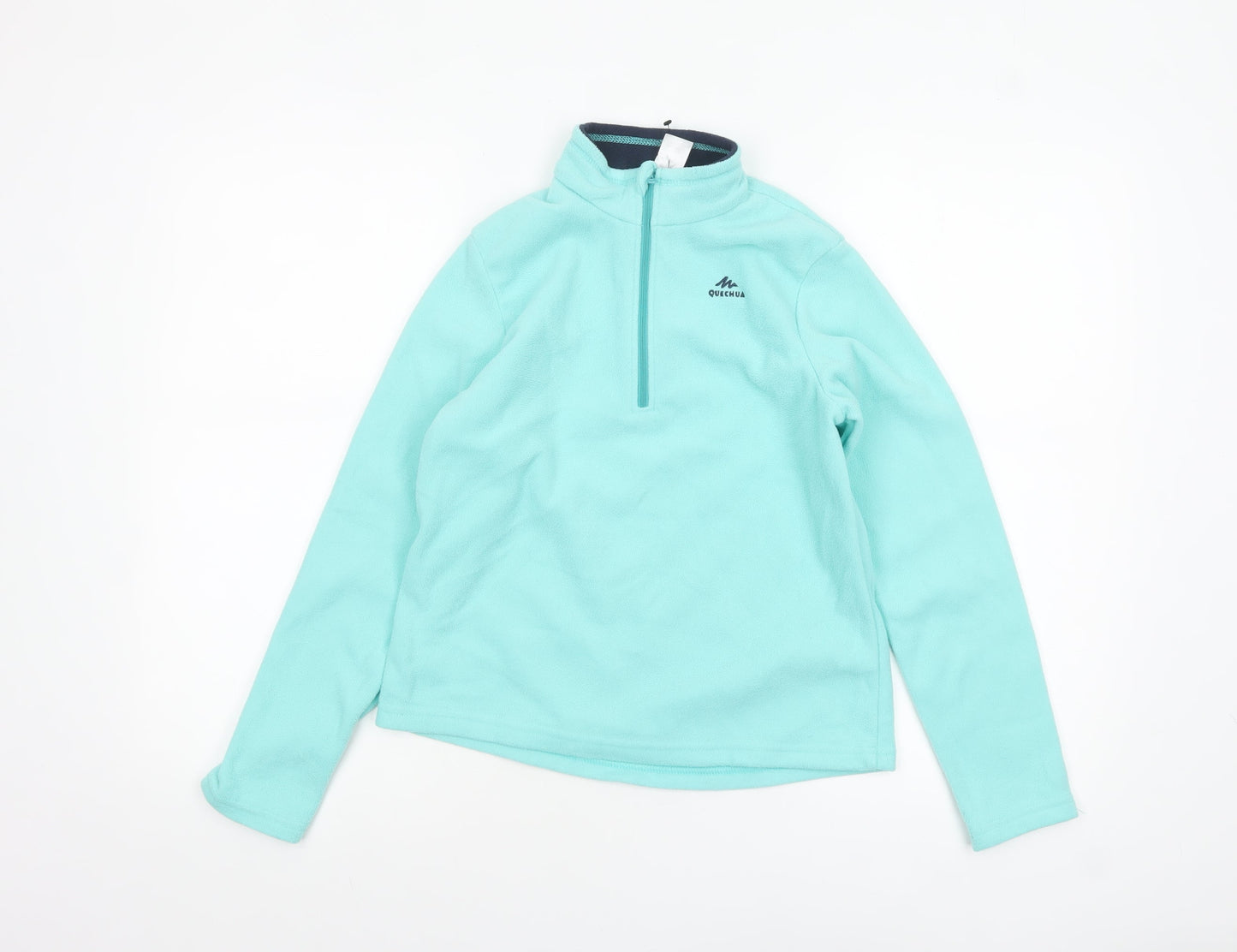Quechua Girls Blue Fleece 1/2 Zip Pullover Sweatshirt 10-11 Years