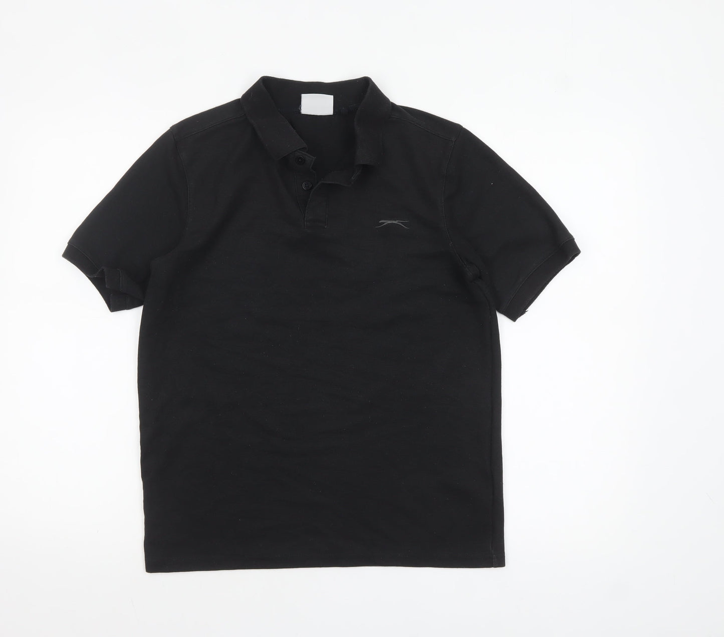 Slazenger Men's Black Short Sleeve Polo Shirt Size S Regular Fit