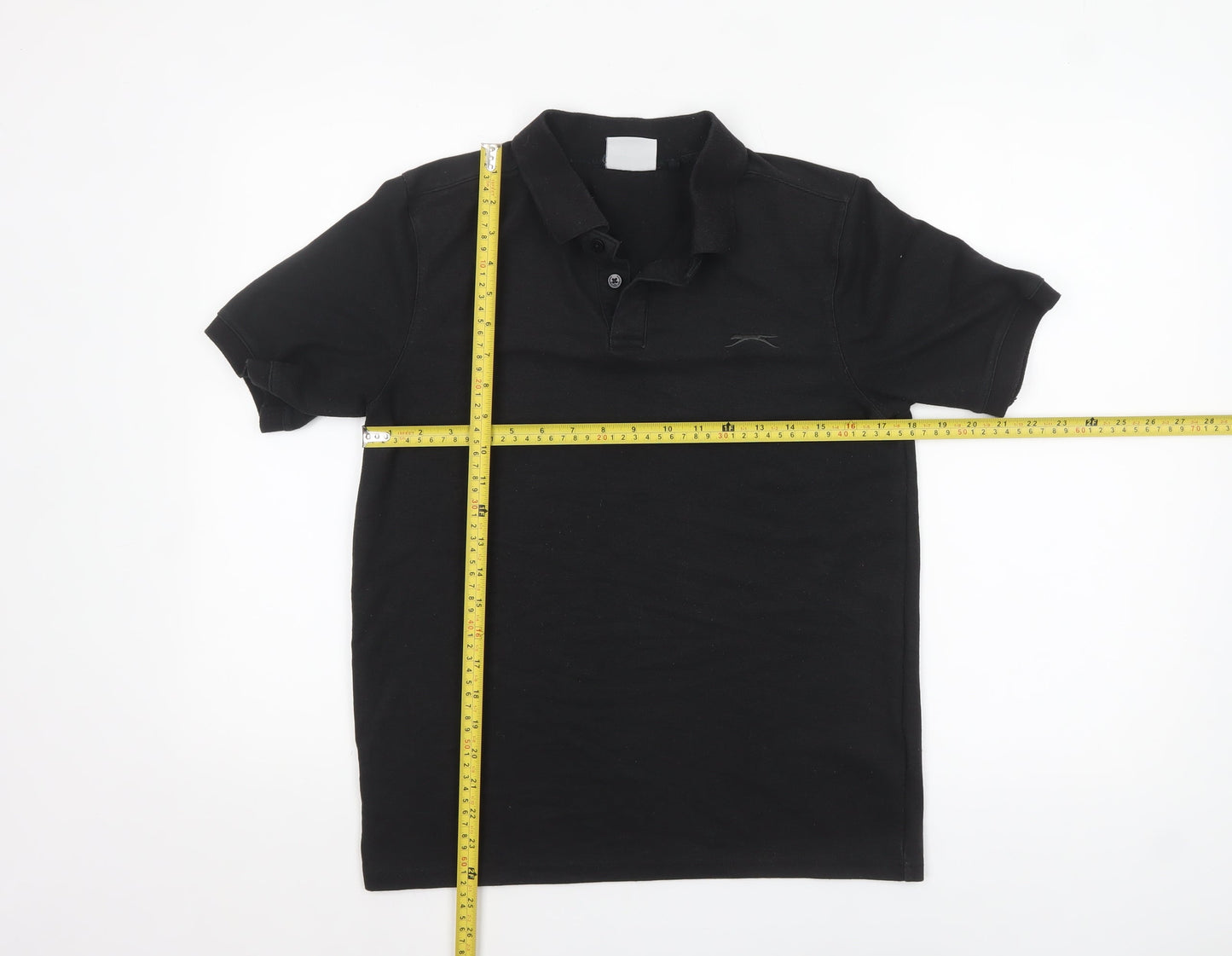 Slazenger Men's Black Short Sleeve Polo Shirt Size S Regular Fit