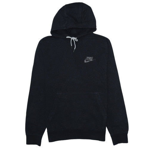 Nike Men's Black Pullover Hoodie Small Logo Fleece Sweatshirt