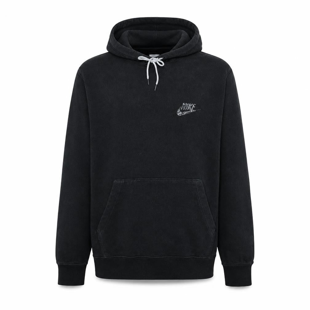 Nike Men's Black Pullover Hoodie Small Logo Fleece Sweatshirt