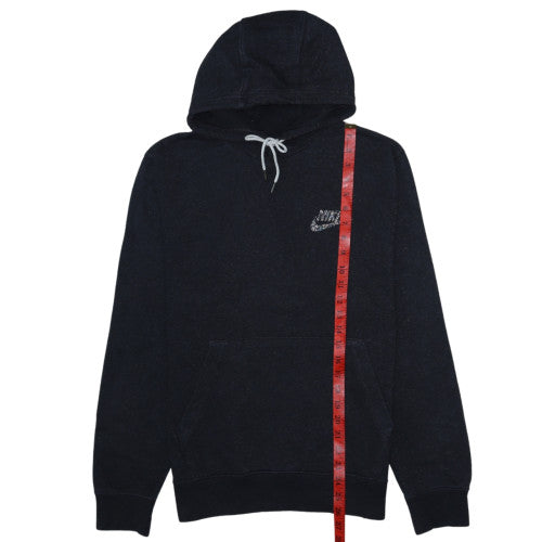Nike Men's Black Pullover Hoodie Small Logo Fleece Sweatshirt