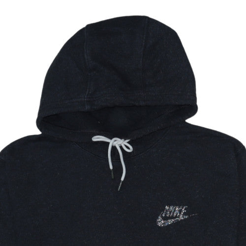 Nike Men's Black Pullover Hoodie Small Logo Fleece Sweatshirt