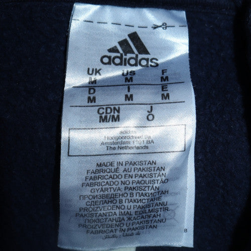 Adidas Men's Blue Pullover Hoodie M Fleece Sportswear