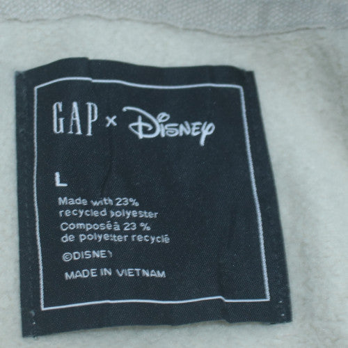 GAP x Disney Women Beige Hoodie L Pullover Hooded Sweatshirt Minnie Mouse