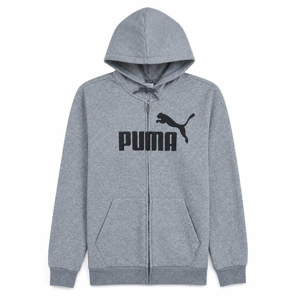 Puma Men's Grey Full Zip Hoodie Size M Classic Sportswear