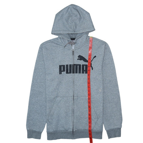 Puma Men's Grey Full Zip Hoodie Size M Classic Sportswear