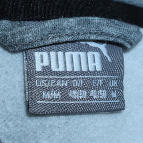 Puma Men's Grey Full Zip Hoodie Size M Classic Sportswear