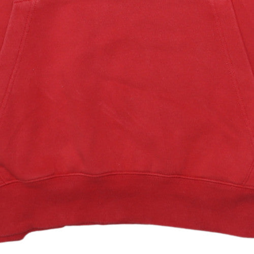 Nike Men's Red Small Pullover Hoodie - Classic Fleece Sweatshirt