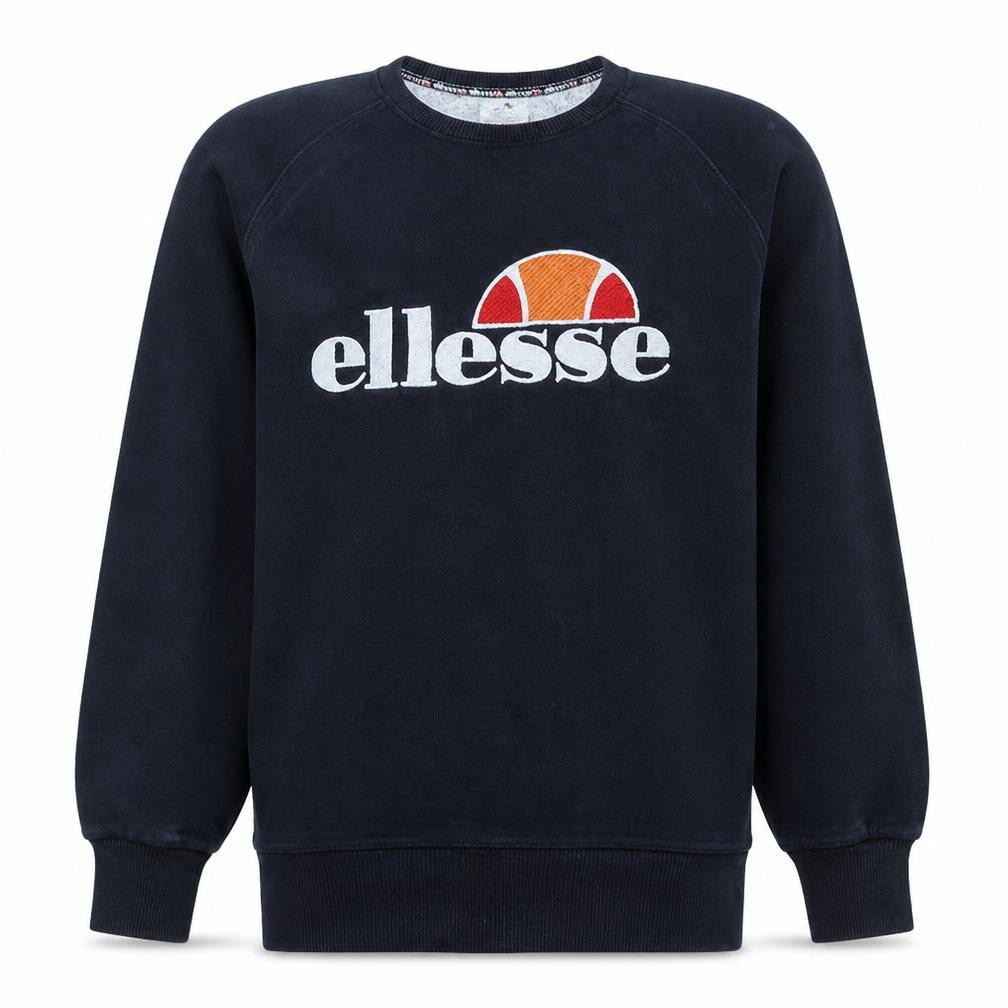 Ellesse Men's Black Medium Pullover Sweatshirt Crew Neck Logo