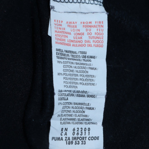 Puma Men's Black Full Zip Hoodie L Graphic Logo Sportswear