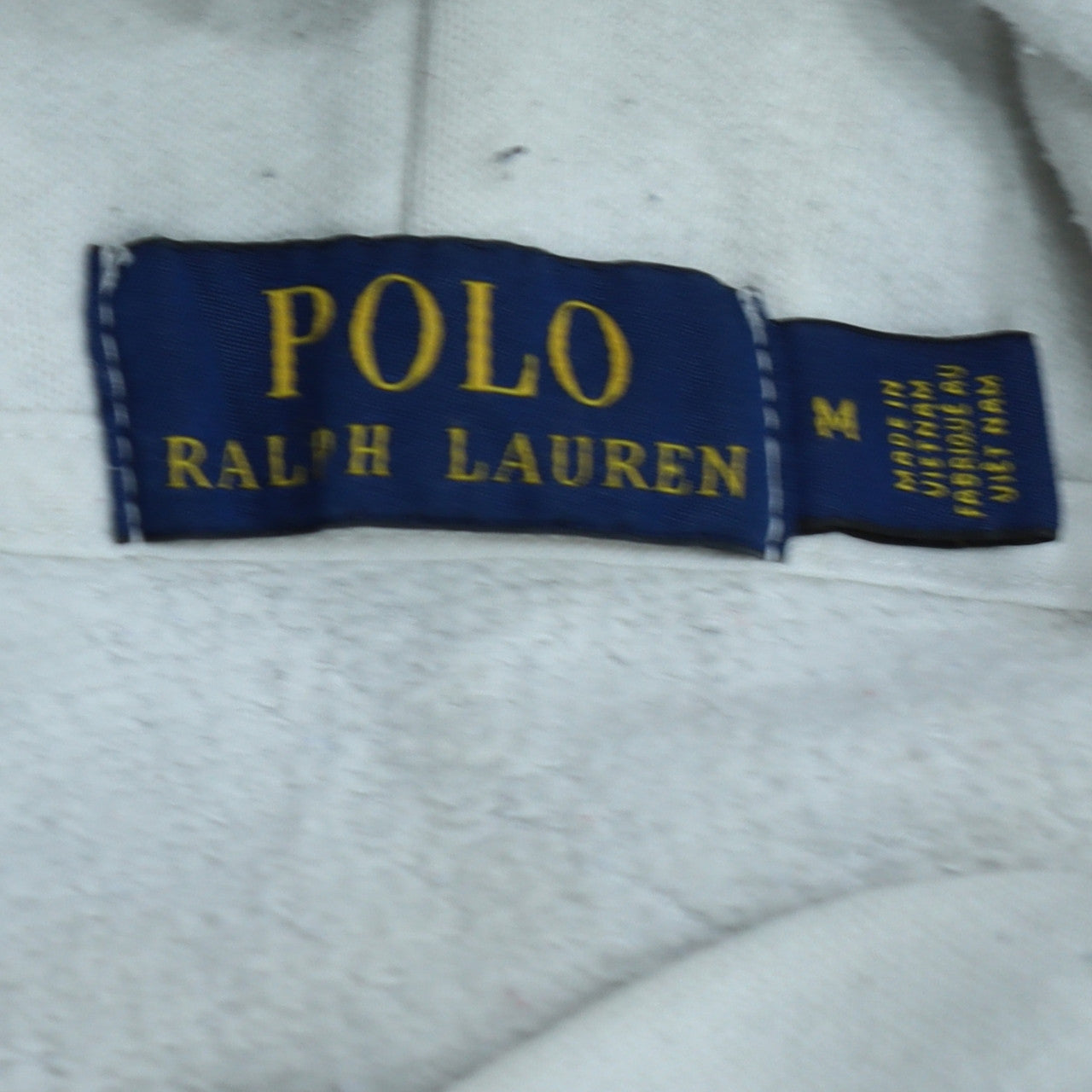 Polo Ralph Lauren Men's White Pullover Hoodie Medium Graphic Sport Logo