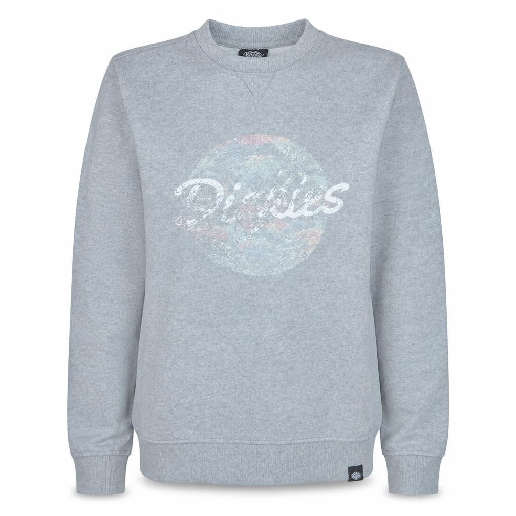 Dickies Men's Grey Small Logo Pullover Sweatshirt