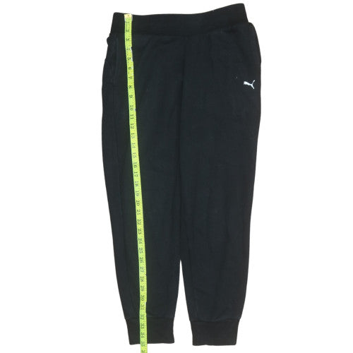 Puma Men's Black Jogger Sweatpants Size S Elastic Waist Tapered Fit