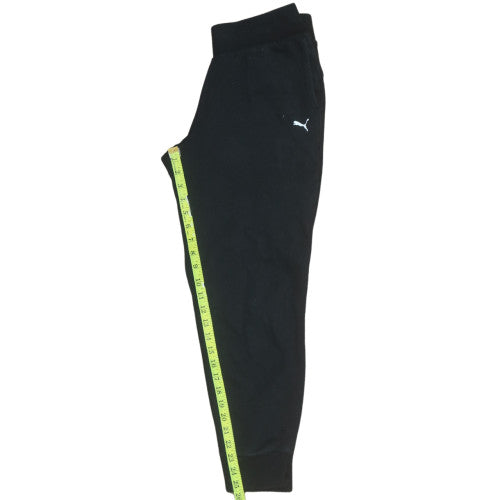 Puma Men's Black Jogger Sweatpants Size S Elastic Waist Tapered Fit