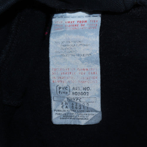 Puma Women Black Full Zip Sweatshirt Small Embroidered Logo