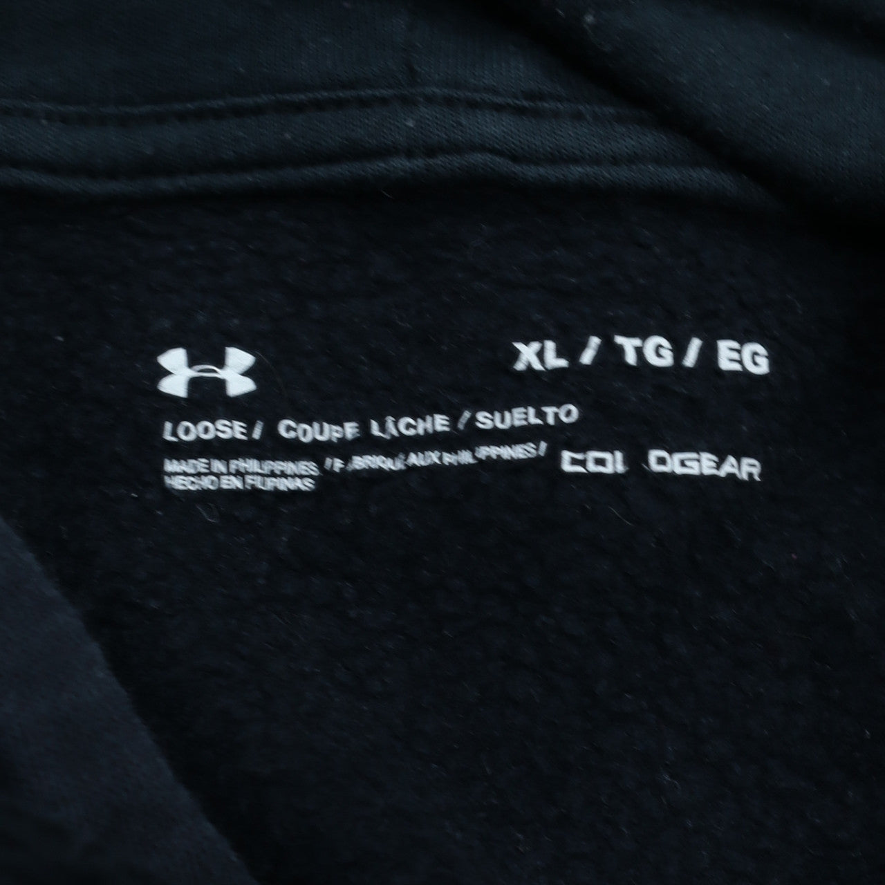 Under Armour Men's Black XL Pullover Fleece Hoodie ColdGear