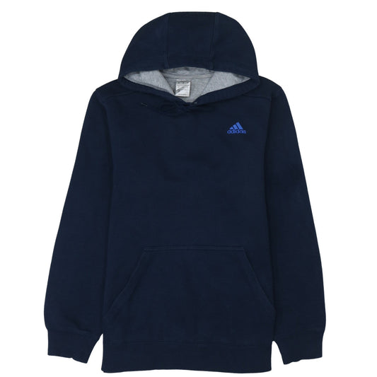 Adidas Men Blue Pullover Hoodie M Sports Fleece Sweatshirt