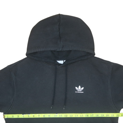 Adidas Men's Black Pullover Hoodie Small Skateboarding Logo Fleece