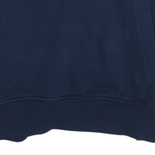 Nike Men's Blue Pullover Hoodie Small Logo Fleece Sweatshirt