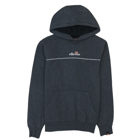 Ellesse Men's Grey Pullover Hoodie Size S Embroidered Logo