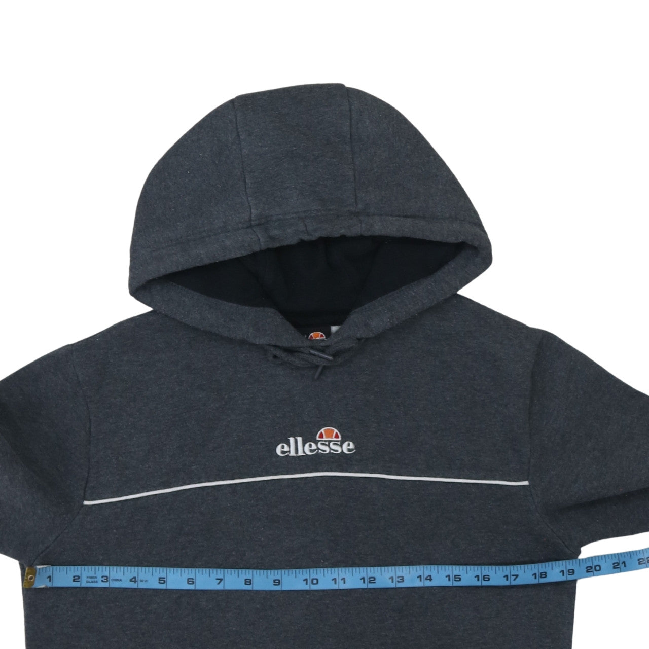 Ellesse Men's Grey Pullover Hoodie Size S Embroidered Logo