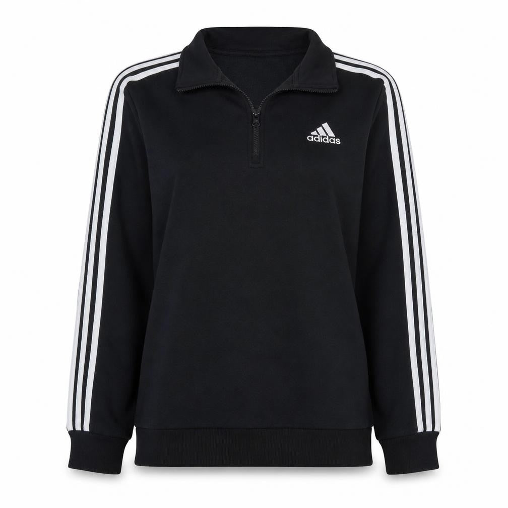 Adidas Women's Black 1/2 Zip Pullover Sweatshirt Size 12-14