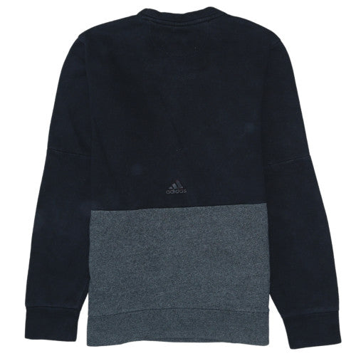 Adidas Mens Black M Pullover Sweatshirt Crew Neck Logo Fleece