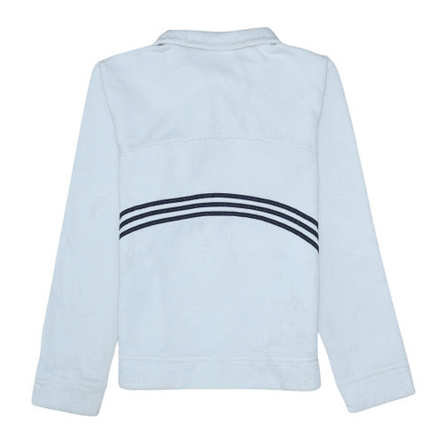 Adidas Women White 1/2 Zip Pullover Sweatshirt Size 12