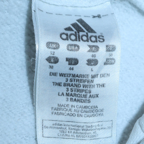 Adidas Women White 1/2 Zip Pullover Sweatshirt Size 12