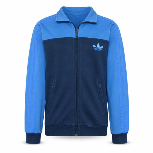 Adidas Men Blue Full Zip Fleece Sweatshirt XS Sports Style