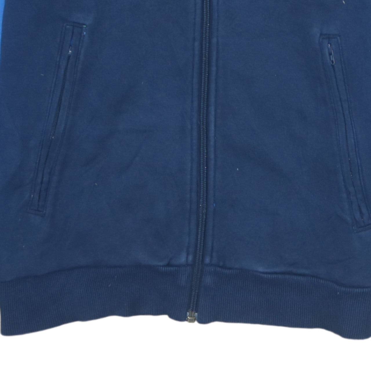 Adidas Men Blue Full Zip Fleece Sweatshirt XS Sports Style
