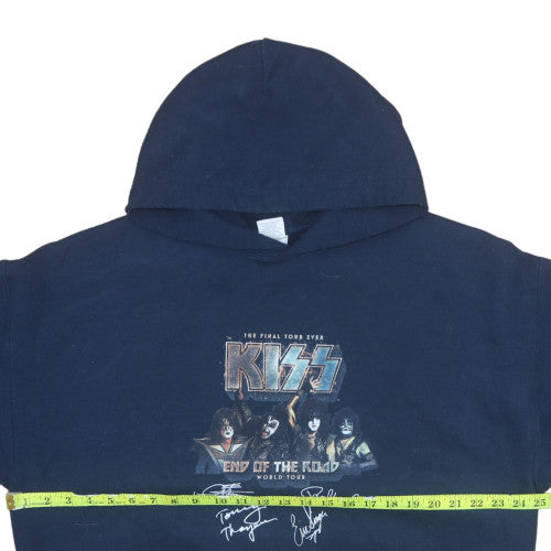 Gildan Men's Blue XL Pullover Hoodie KISS End Of The Road Tour