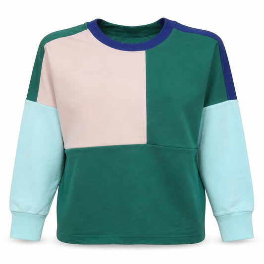 Adidas Women’s Multicoloured Cotton Blend Colourblock Sweatshirt Size S
